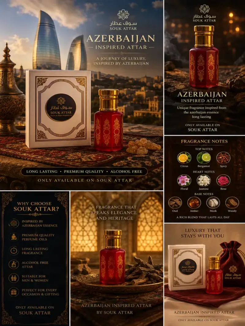 Azerbaijan Inspired Attar – Premium Long Lasting Arabic Fragrance by Souk Attar